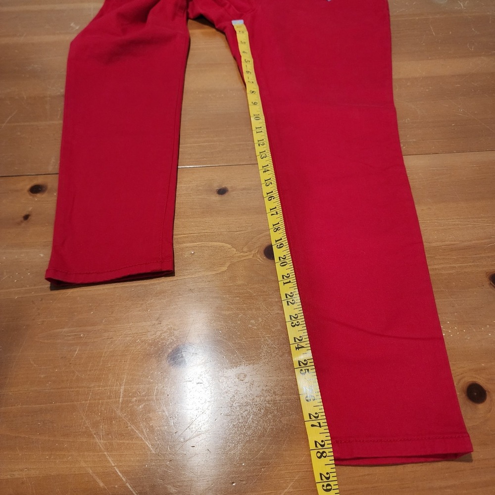 New Directions Pull-On Skinny Pants Womens 12 Cherry Red Flex Stretch Casual NEW - Picture 7 of 8